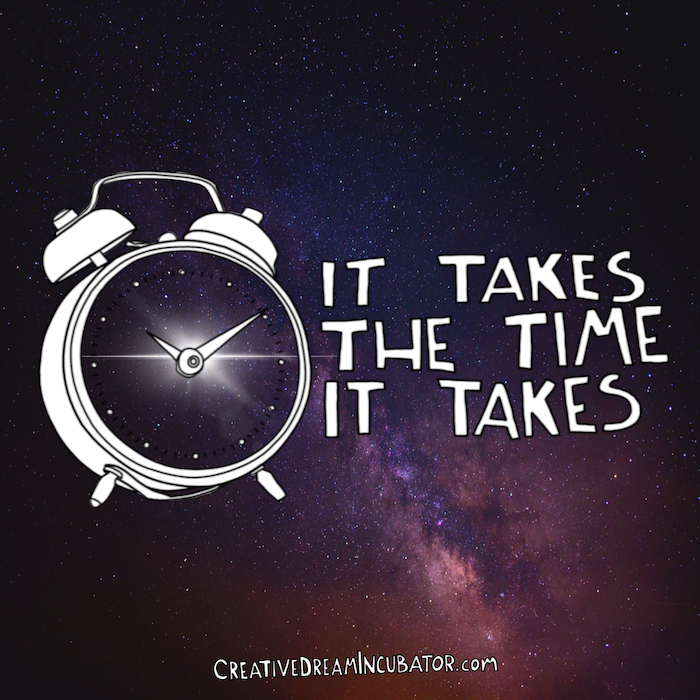 It takes the time it takes. 