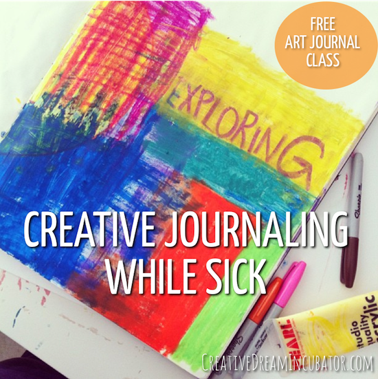 creative journaling while sick