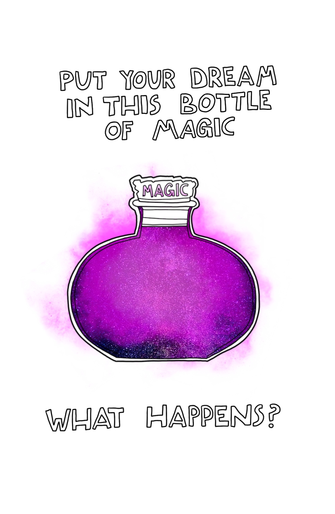 Journal prompt: Put your dream in this bottle of magic. What happens?